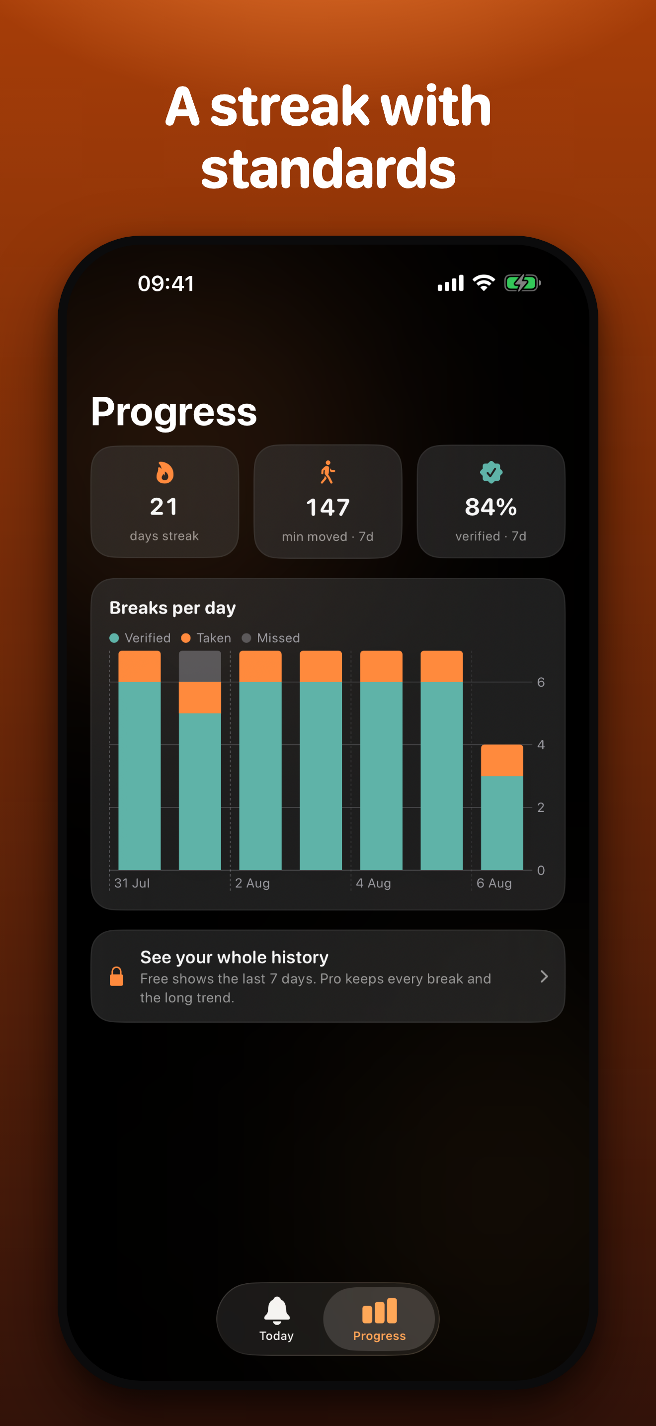 Upbell progress screen